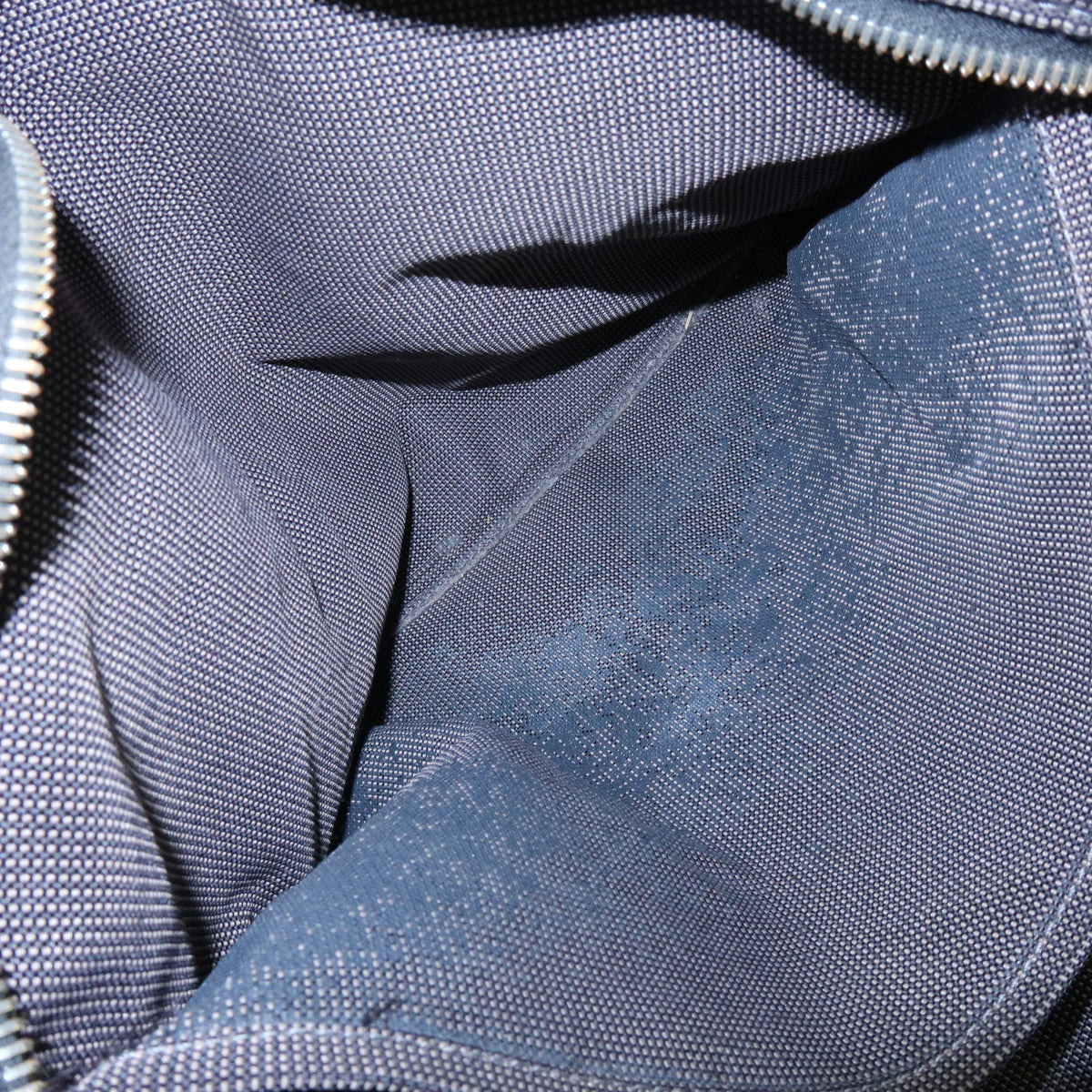 HERMES Her Line MM Canvas Hand Bag Tote Bag Gray Black