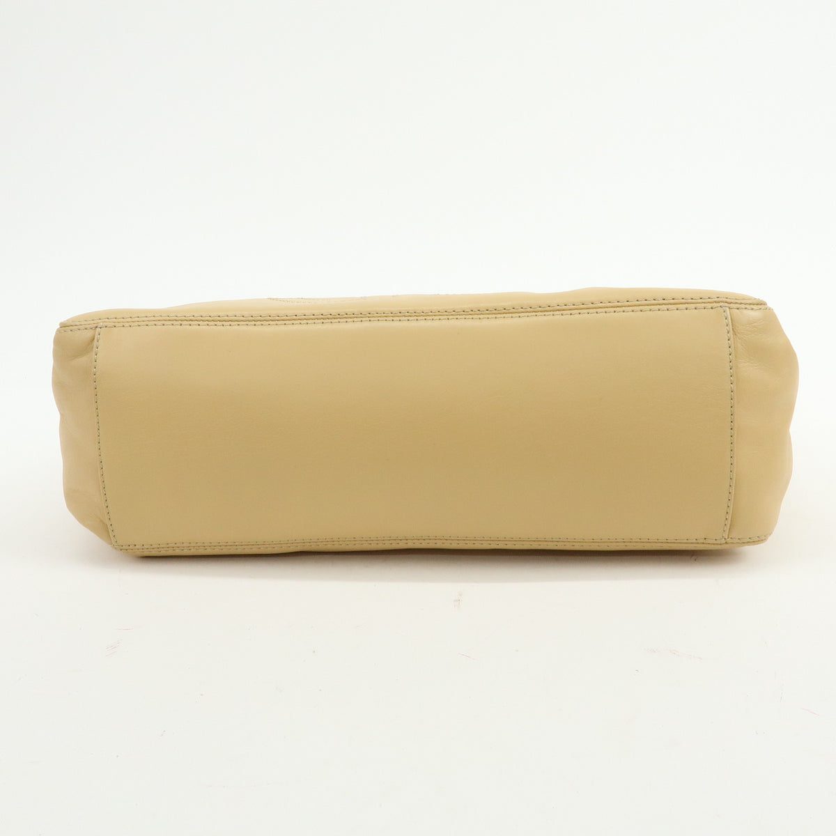 CHANEL COCO Mark Lamb Skin Shoulder Bag Hand Bag Beige