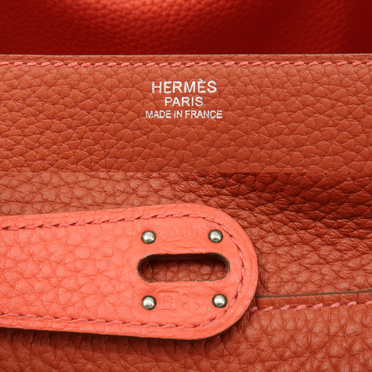 HERMES Lindy 30 Taurillon Clemence 2Way Bag □R Stamped Rouge Pivoine
