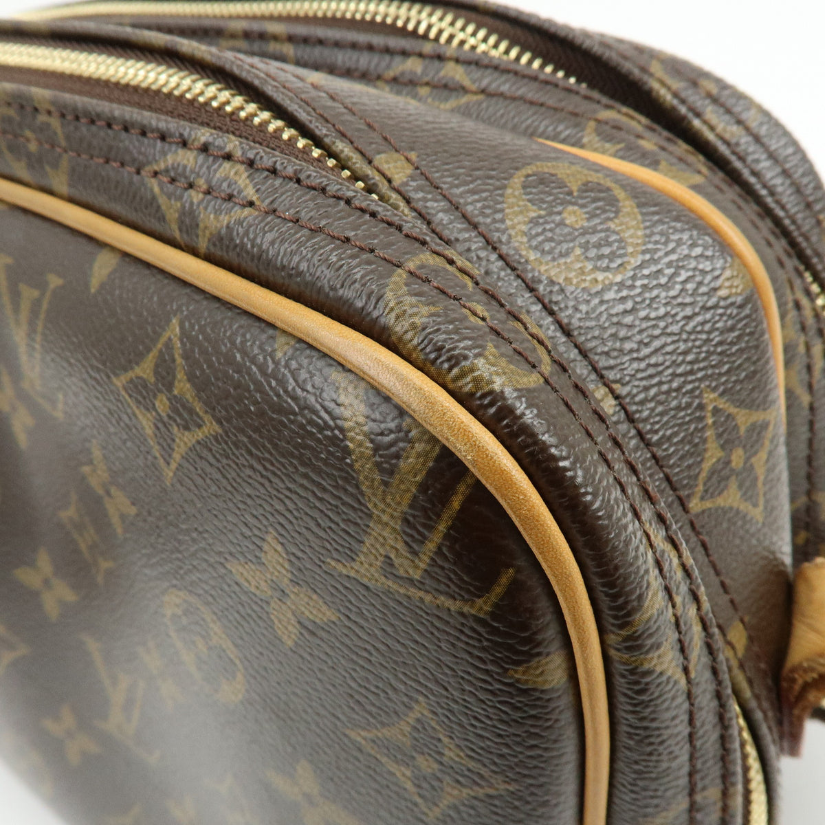 Louis Vuitton Monogram Reporter PM Shoulder Crossbody Bag Brown M45254