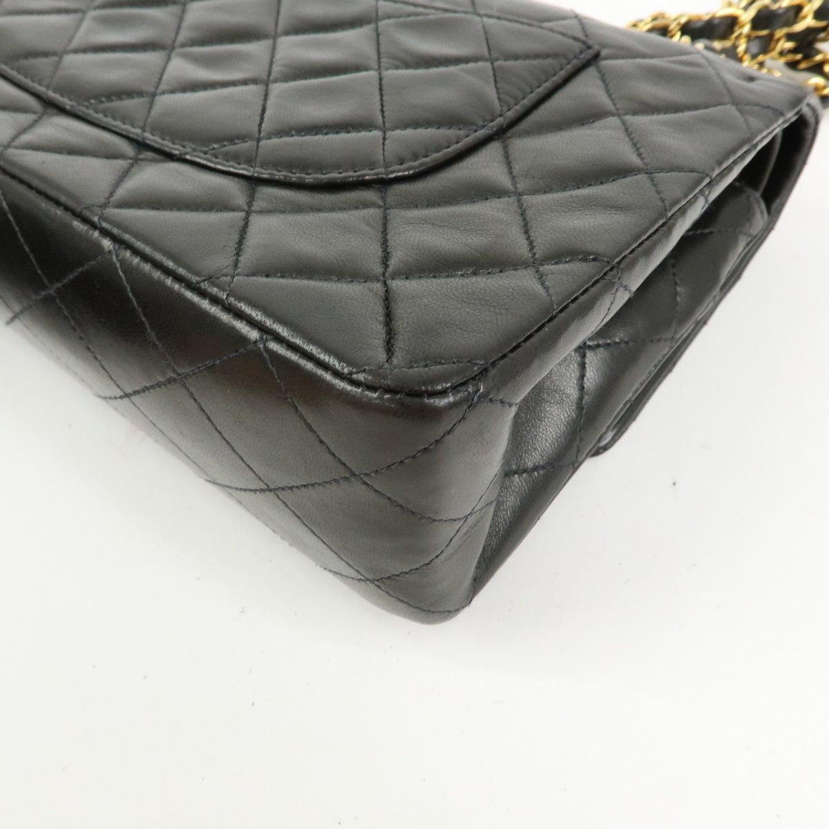 CHANEL Matelasse 25 Lamb Skin Double Flap Chain Shoulder Bag A01112