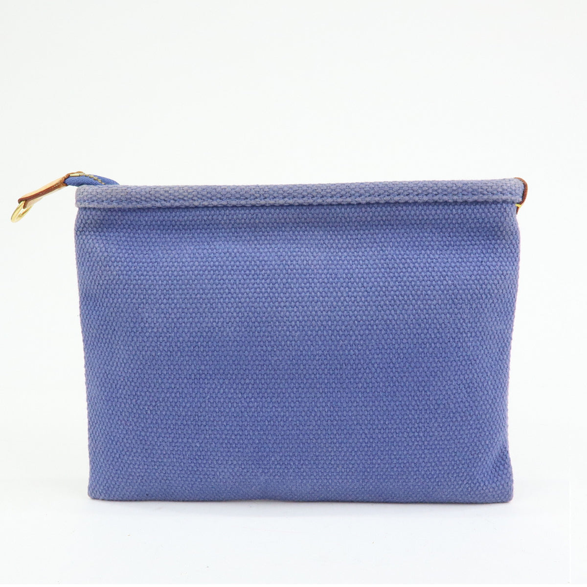 Louis Vuitton Antigua Canvas Leather Pochette Plate Pouch Blue M40070