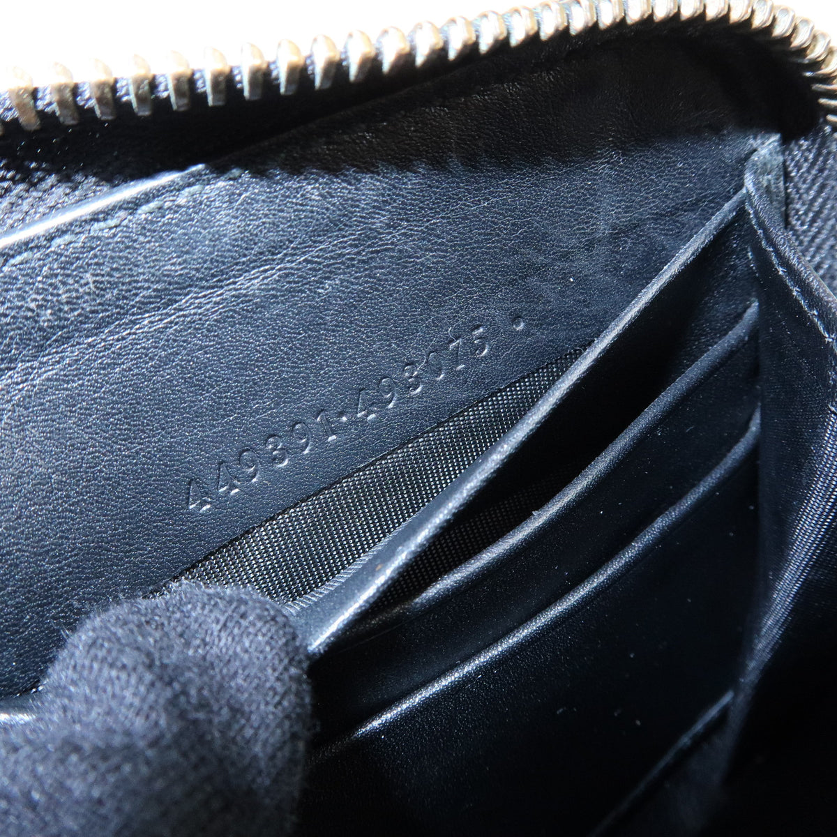 GUCCI Microguccissima Leather Zippy Long Wallet Black 449391