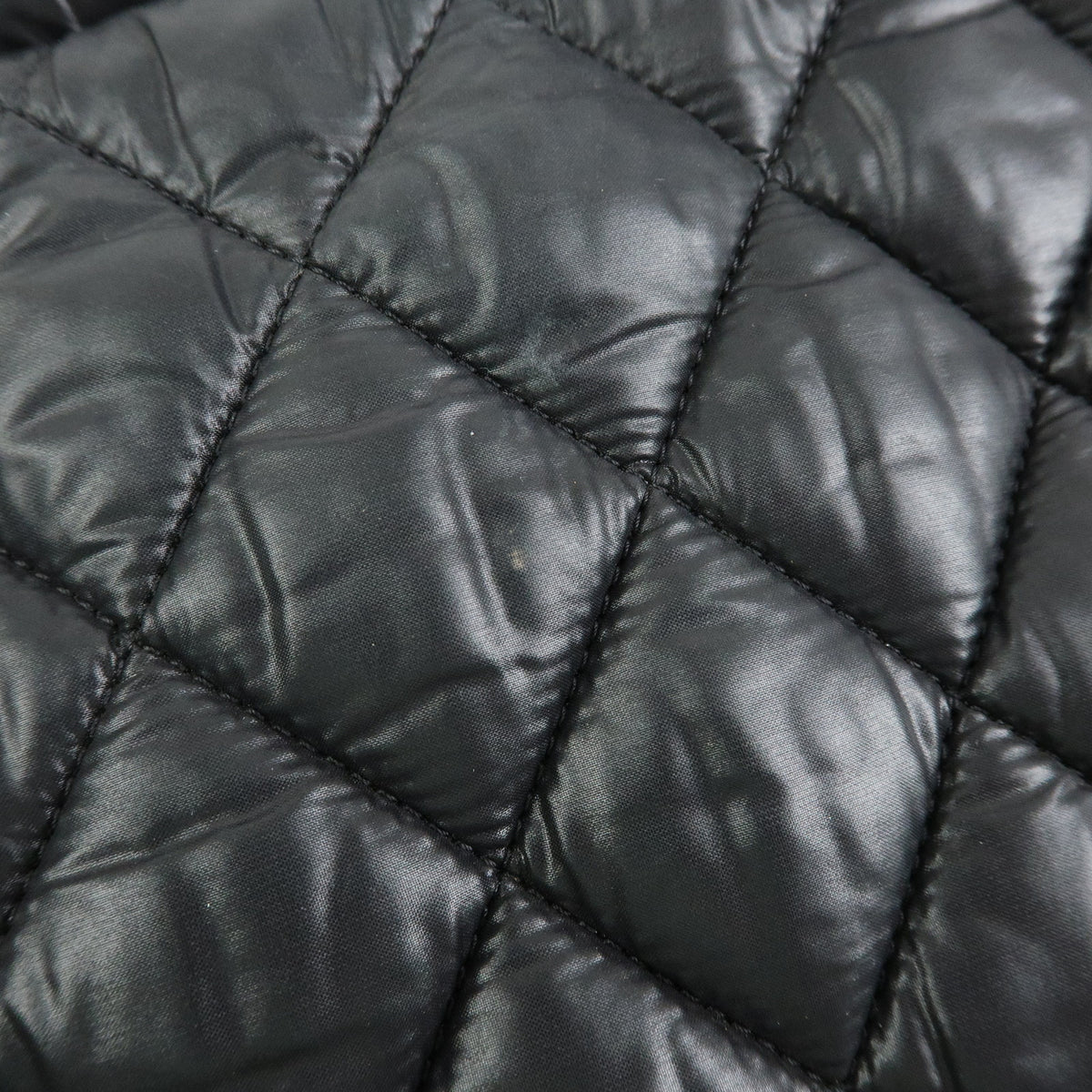 CHANEL COCO COCOON Nylon Leather Boston Bag Hand Bag Black A47205