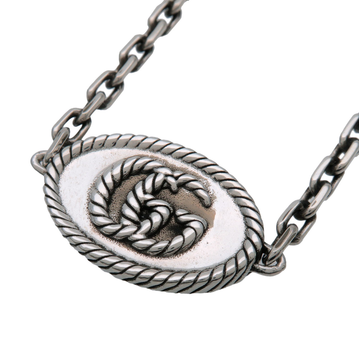 GUCCI Interlocking G Chain Bracelet #19 SV925 Silver 627749-J8400-0701