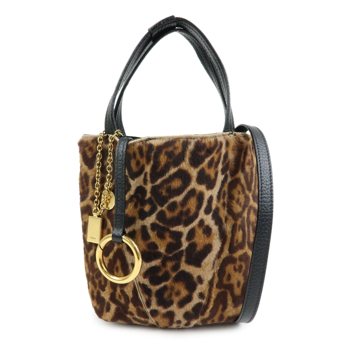 Chloe See By Chloe Unborn Calf Spin Small Leopard Pattern 2Way Bag