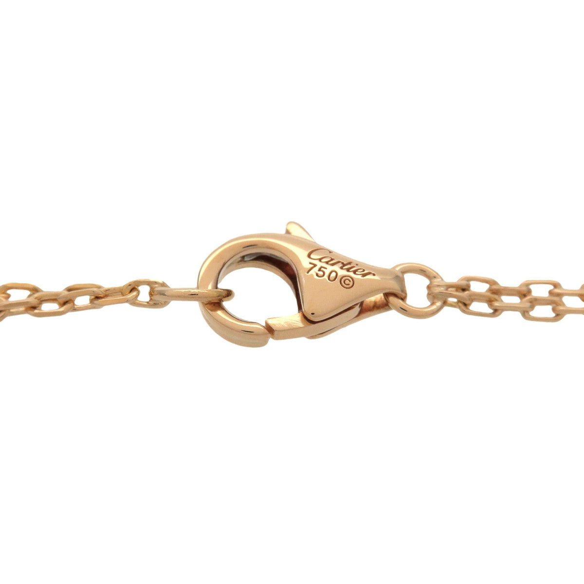 Cartier Love Circle 2P Diamond Necklace K18 750YG Yellow Gold