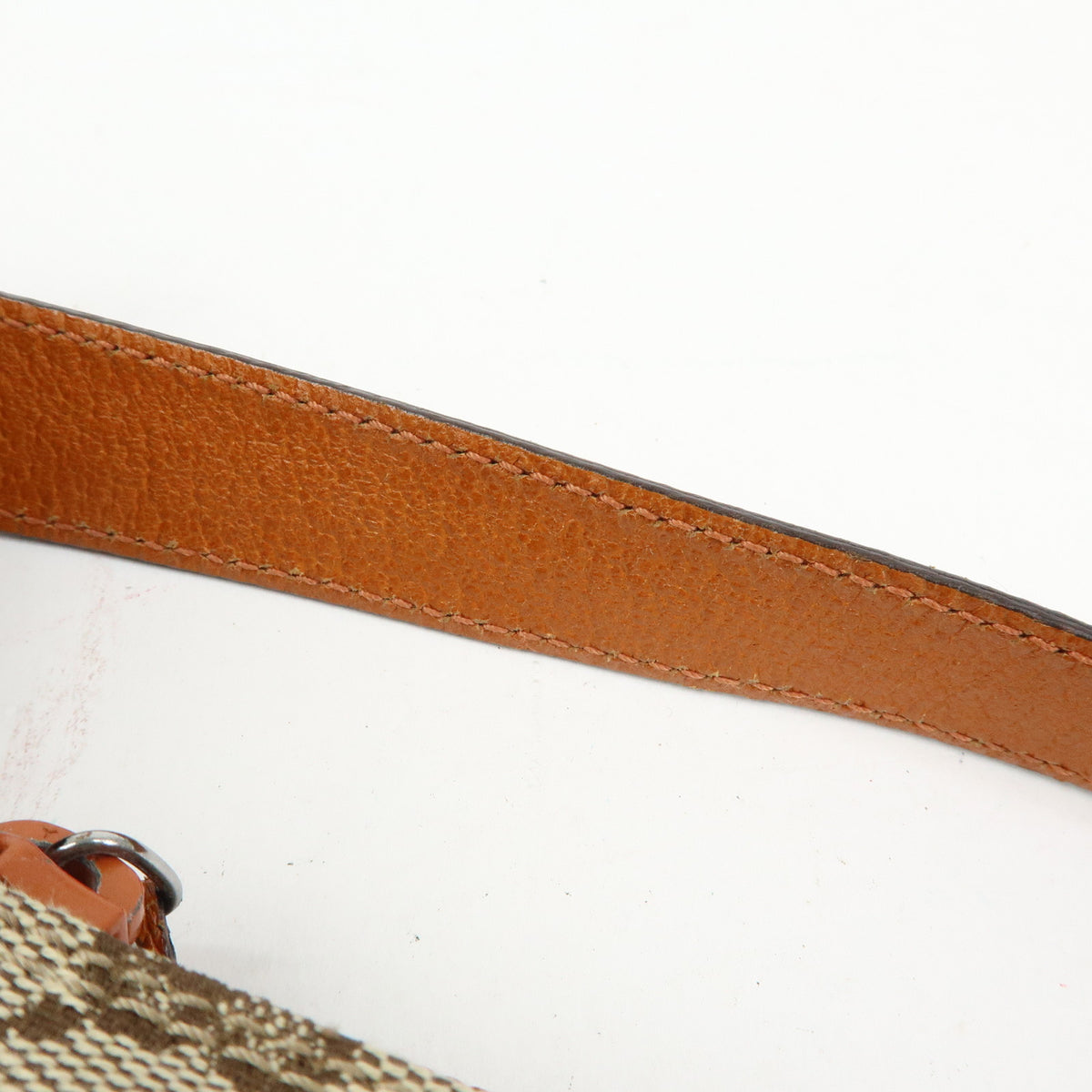 GUCCI GG Canvas Leather Accessory Pouch Hand Bag Brown 103399