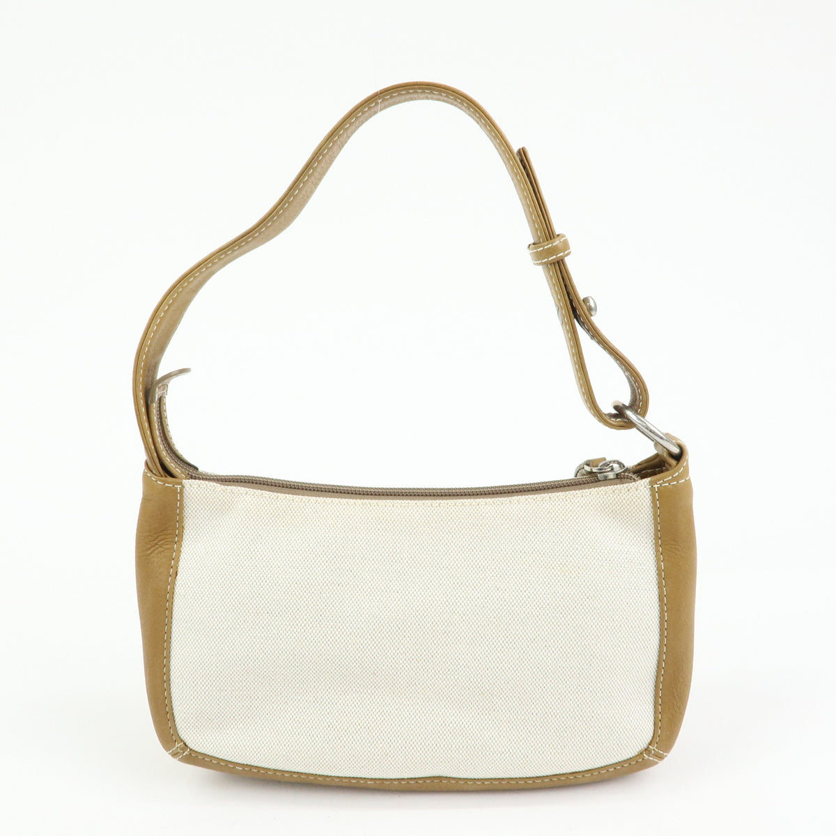 LOEWE Anagram Canvas Leather Hand Bag Brown Natural
