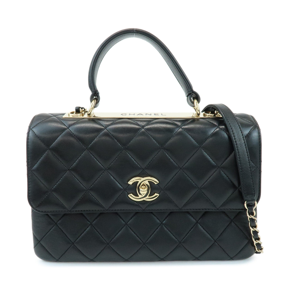 CHANEL Trendy CC Matelasse Calf Skin 2Way Bag Hand Shoulder Bag A69923