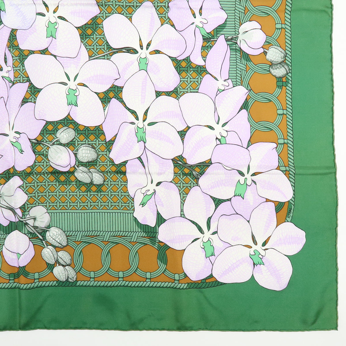 HERMES Carre 90 Lot of 2 Silk 100% Scarf Touvenirs Asie BRIDES de GALA