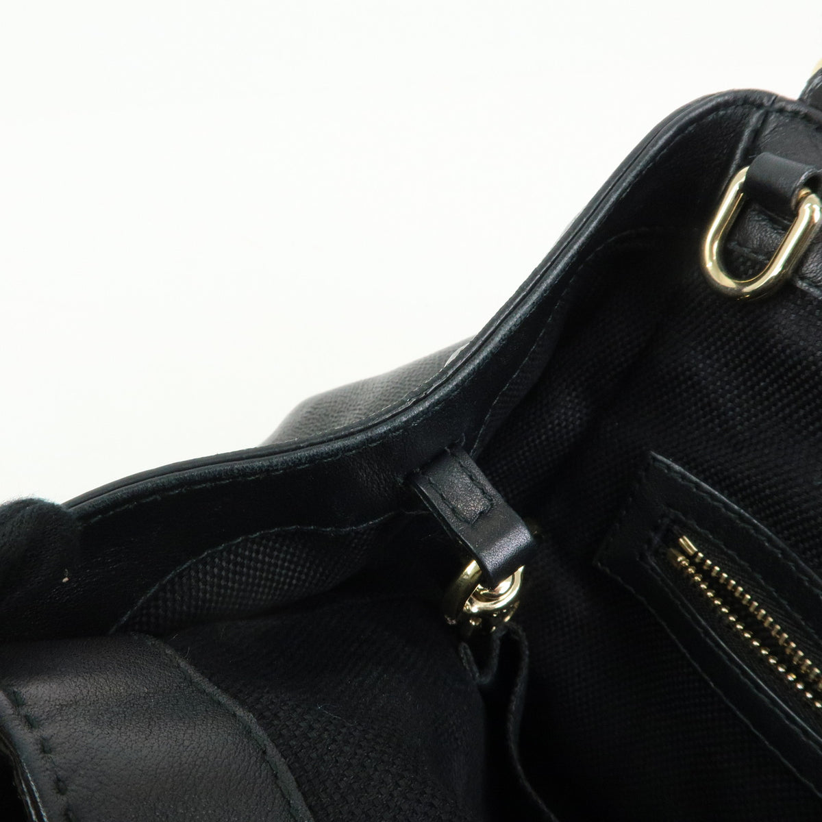GUCCI SOHO Interlocking G Patent Leather 2Way Bag Hand Bag Black 336751