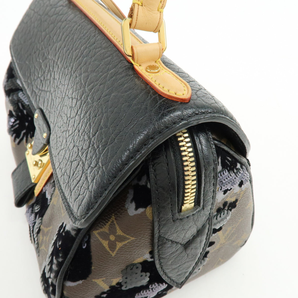 Louis Vuitton Monogram Fleur de Jais Carrousel Hand Bag M40434