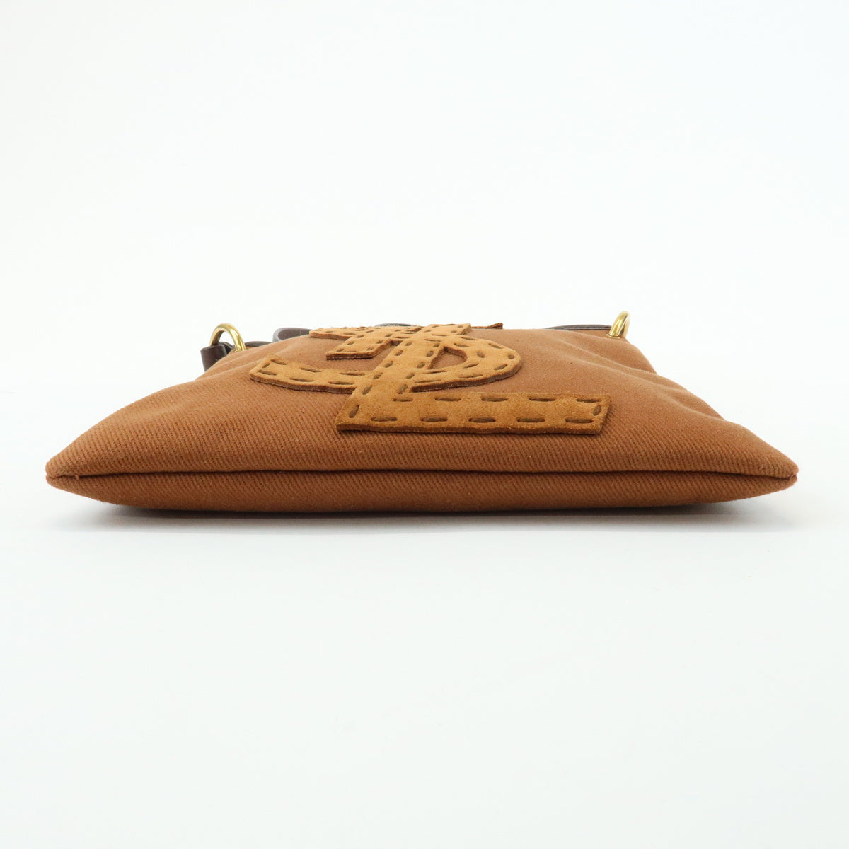 SAINT LAURENT PARIS Kahara Cassandra Canvas Leather Shoulder Bag