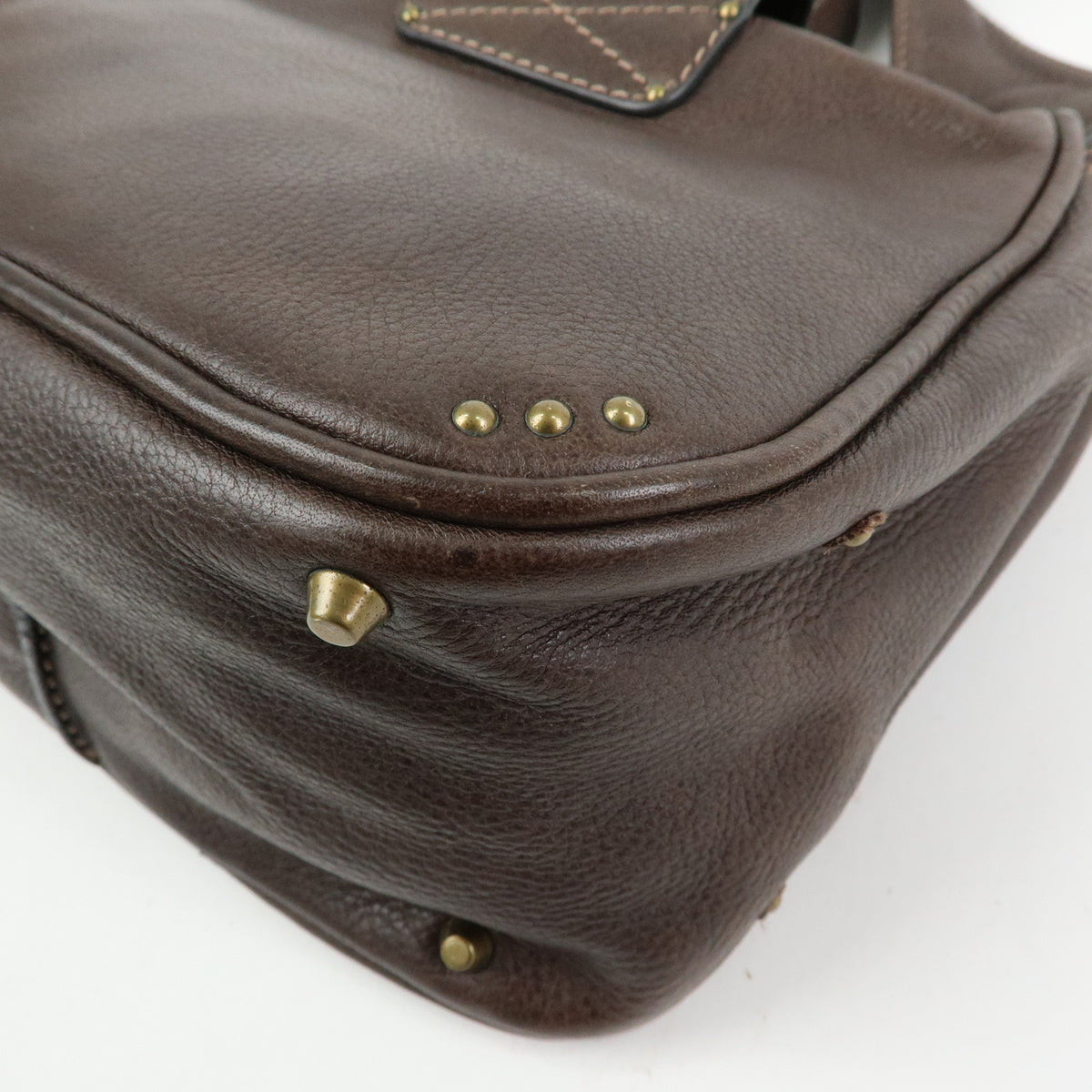 Chloe Paddington Leather Shoulder Bag Crossbody Bag Brown Pink