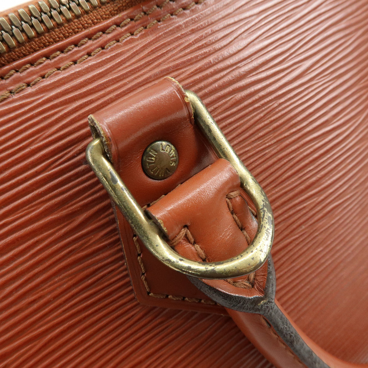 Louis Vuitton Epi Alma PM Leather Hand Bag Kenya Brown M52143