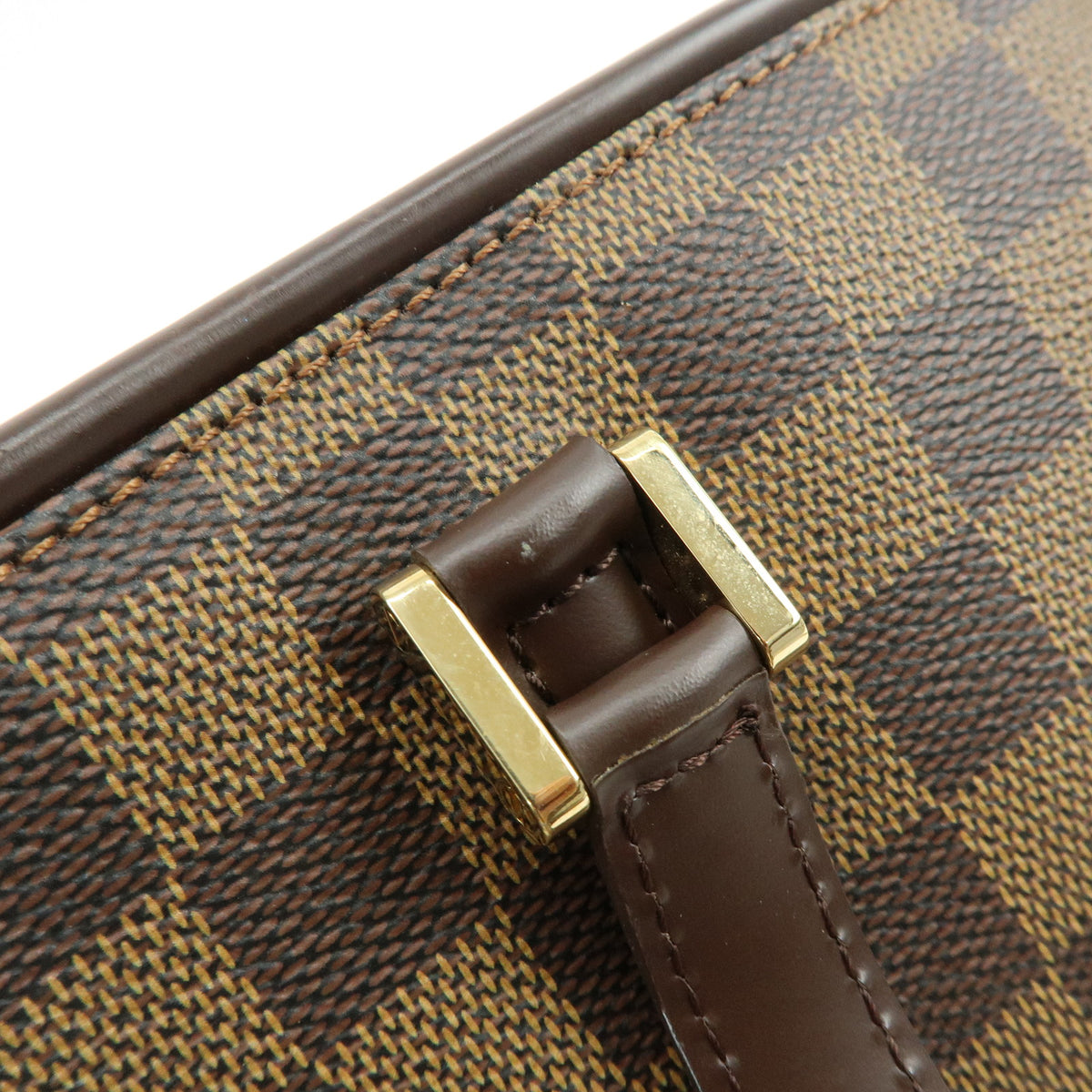 Louis Vuitton Manosque PM Damier Canvas Tote Bag Hand Bag Ebene N51121