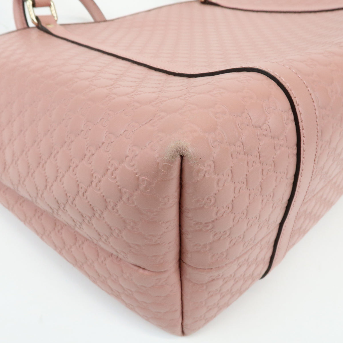 GUCCI Microguccissima Leather Tote Bag Shoulder Bag Pink 449647