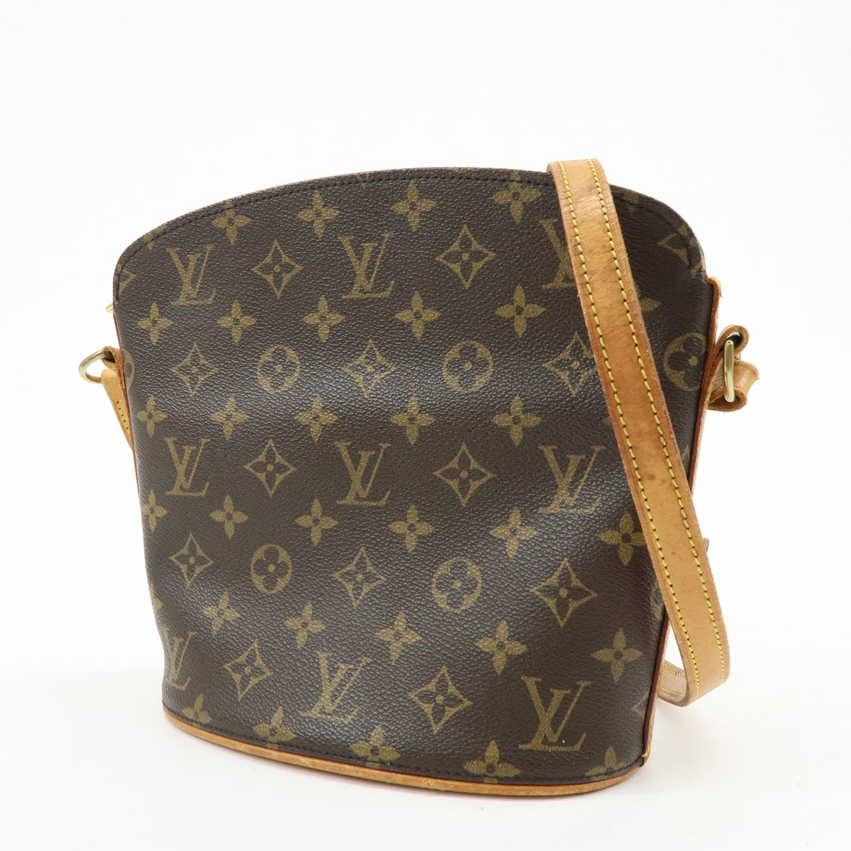 Louis Vuitton Monogram Drouot Crossbody Shoulder Bag Brown M51290