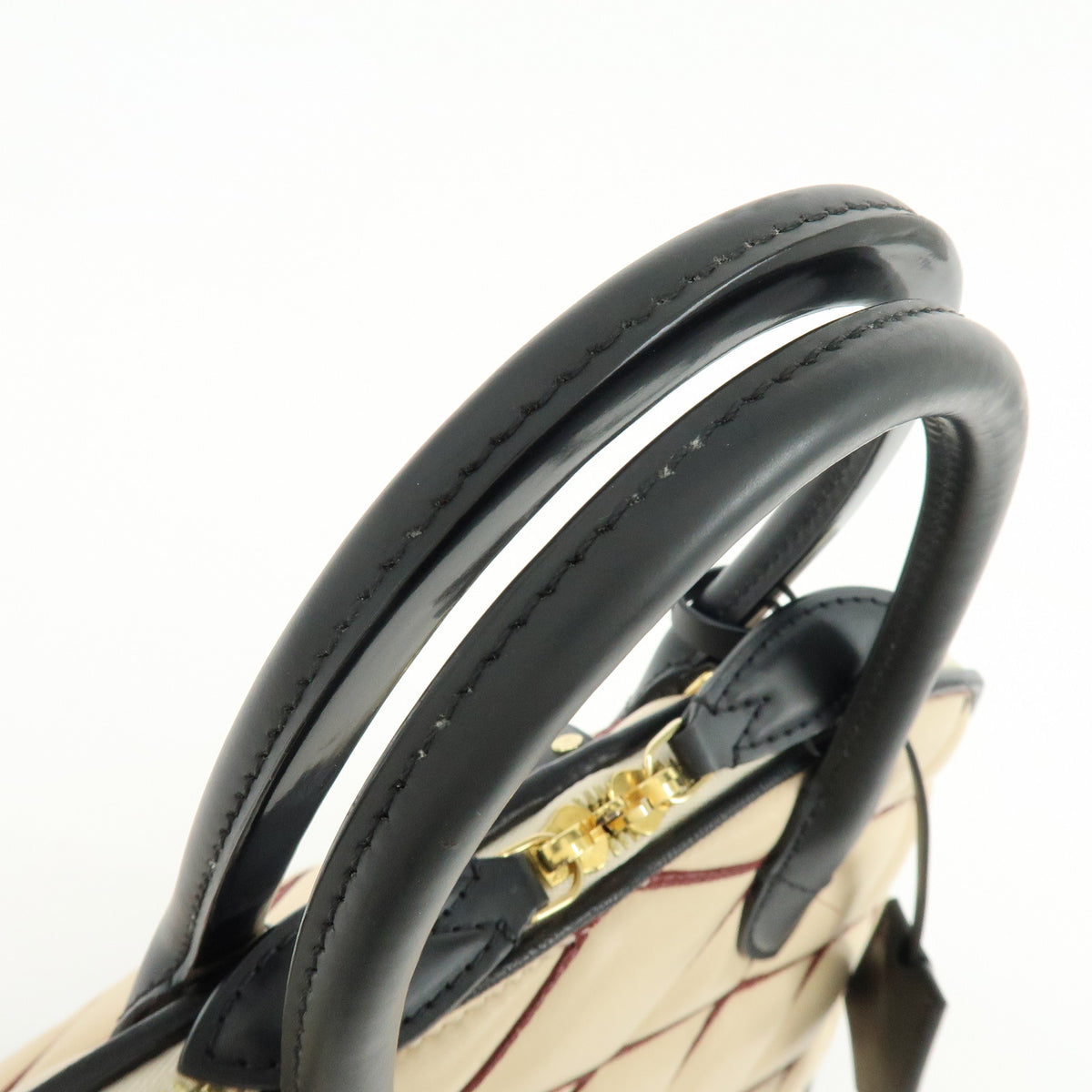 Louis Vuitton Malletage Alma PM 2Way Hand Shoulder Bag Natural M50001