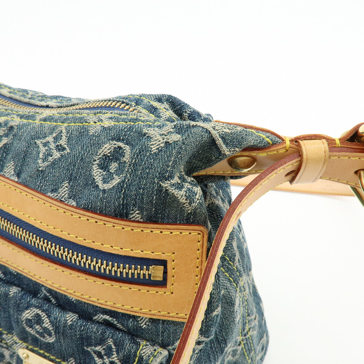 Louis Vuitton Monogram Denim Baggy PM 2Way Bag Shoulder Bag M95049