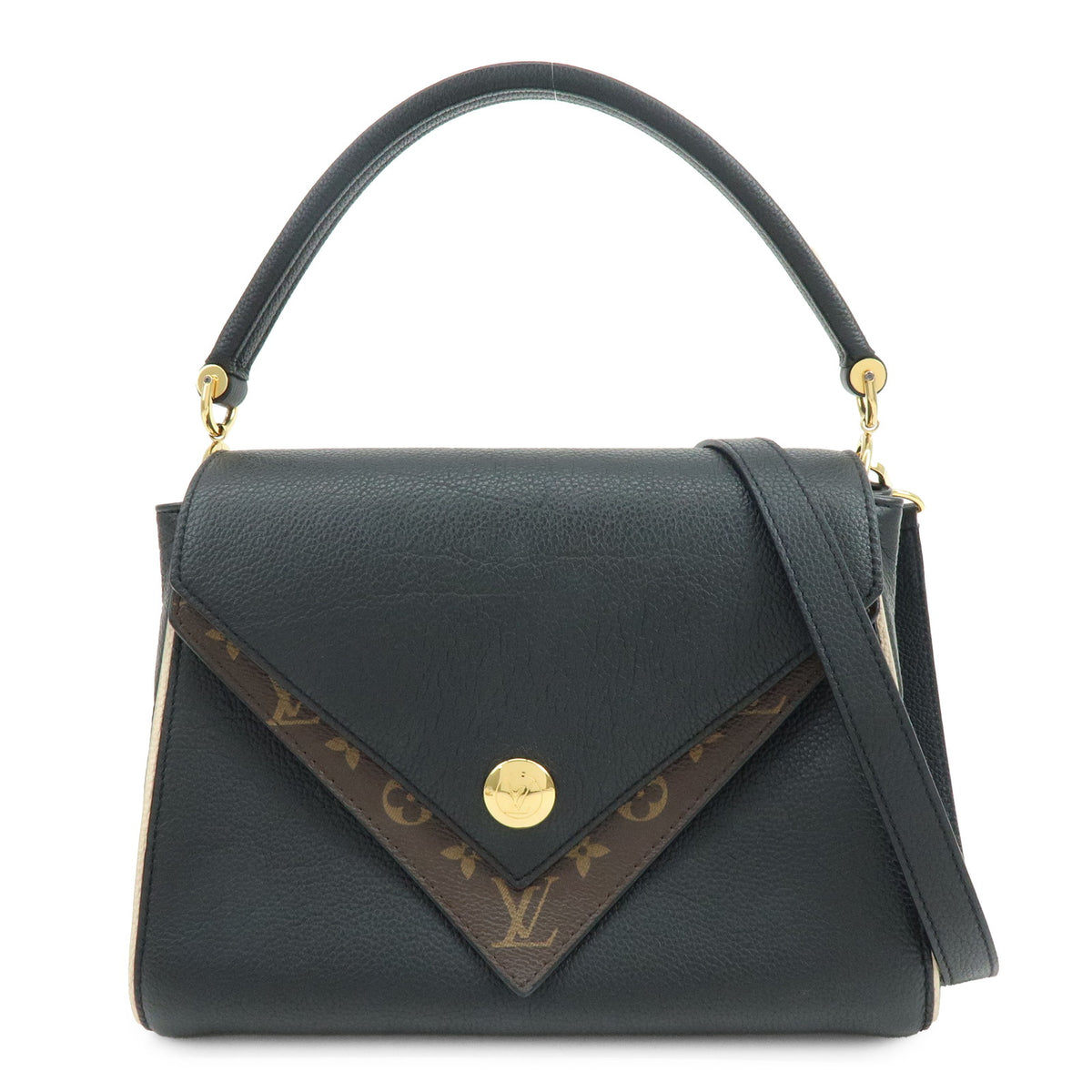 Louis Vuitton Monogram Double V 2Way Bag Shoulder Bag Noir Black M54439