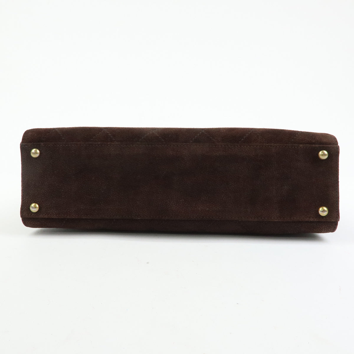CHANEL COCO Mark Suede Tote Bag Shoulder Bag Brown