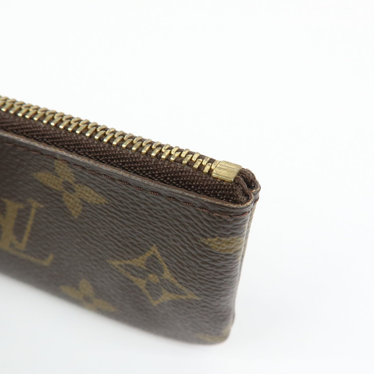 Louis Vuitton Monogram Pochette Cles Coin Case Key Case Brown M62650