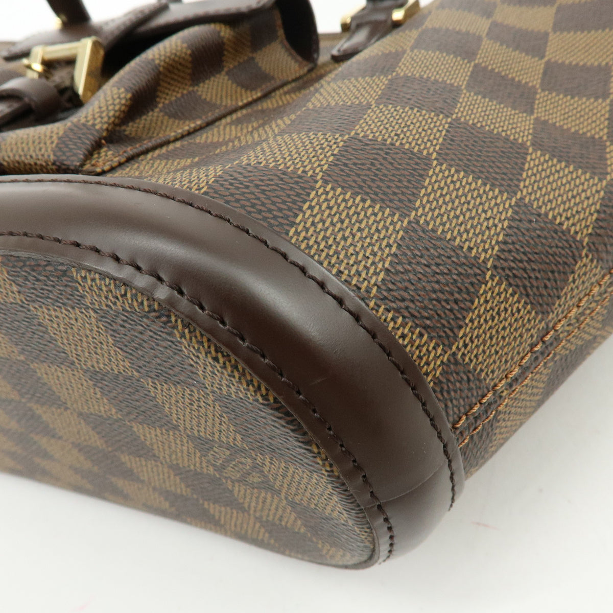 Louis Vuitton Manosque PM Damier Canvas Tote Bag Hand Bag Ebene N51121