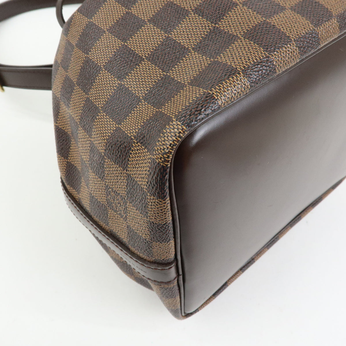 Louis Vuitton Damier Ebene Canvas Leather Petit Noe SPO Shoulder Bag