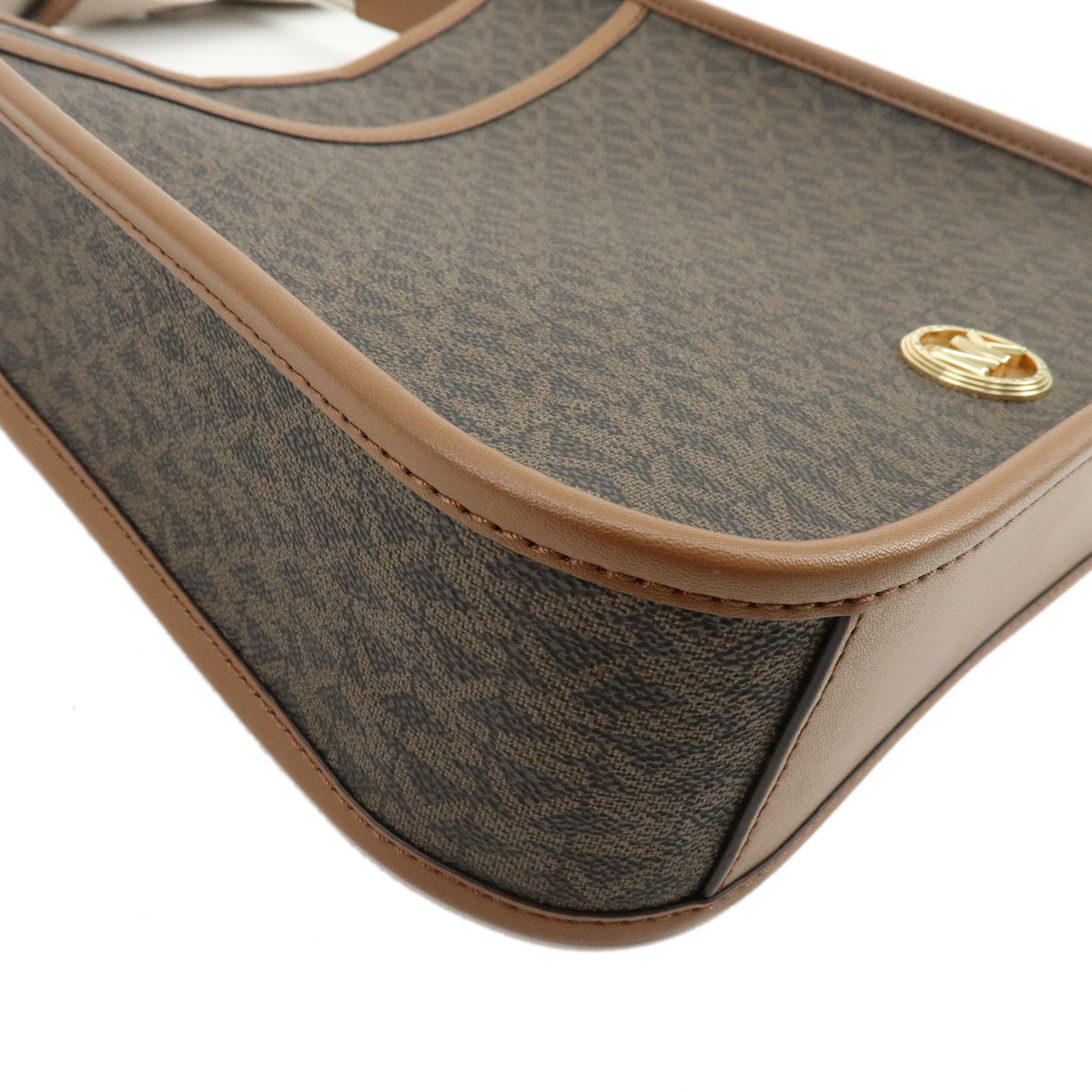MICHAEL KORS LUISA Large Signature Logo Shoulder Bag Brown 30R4G99M3V