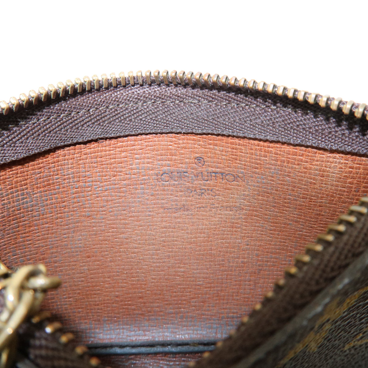Louis Vuitton Monogram Pochette Cles Coin Case Key Case Brown M62650