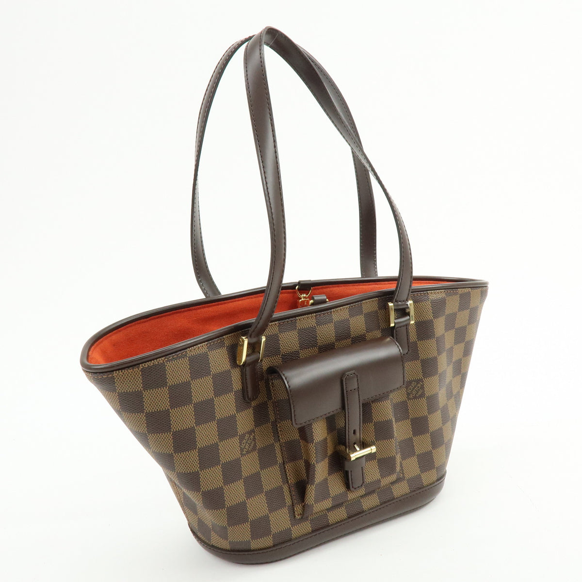 Louis Vuitton Manosque PM Damier Canvas Tote Bag Hand Bag Ebene N51121