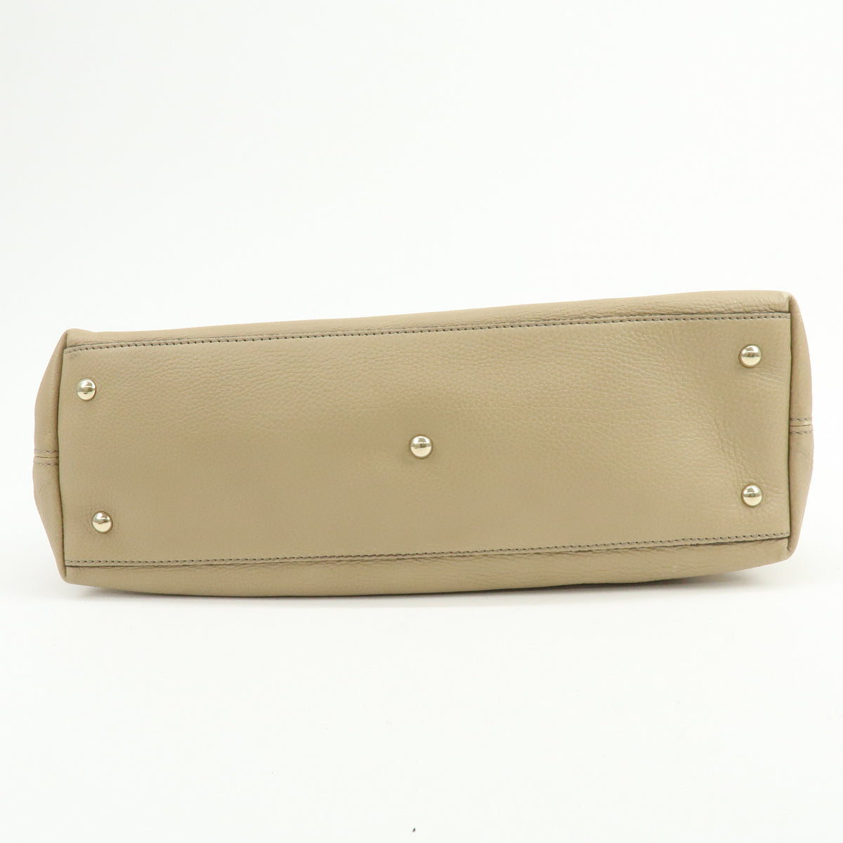GUCCI SOHO Interlocking G Leather Shoulder Bag Hand Bag Beige 308363