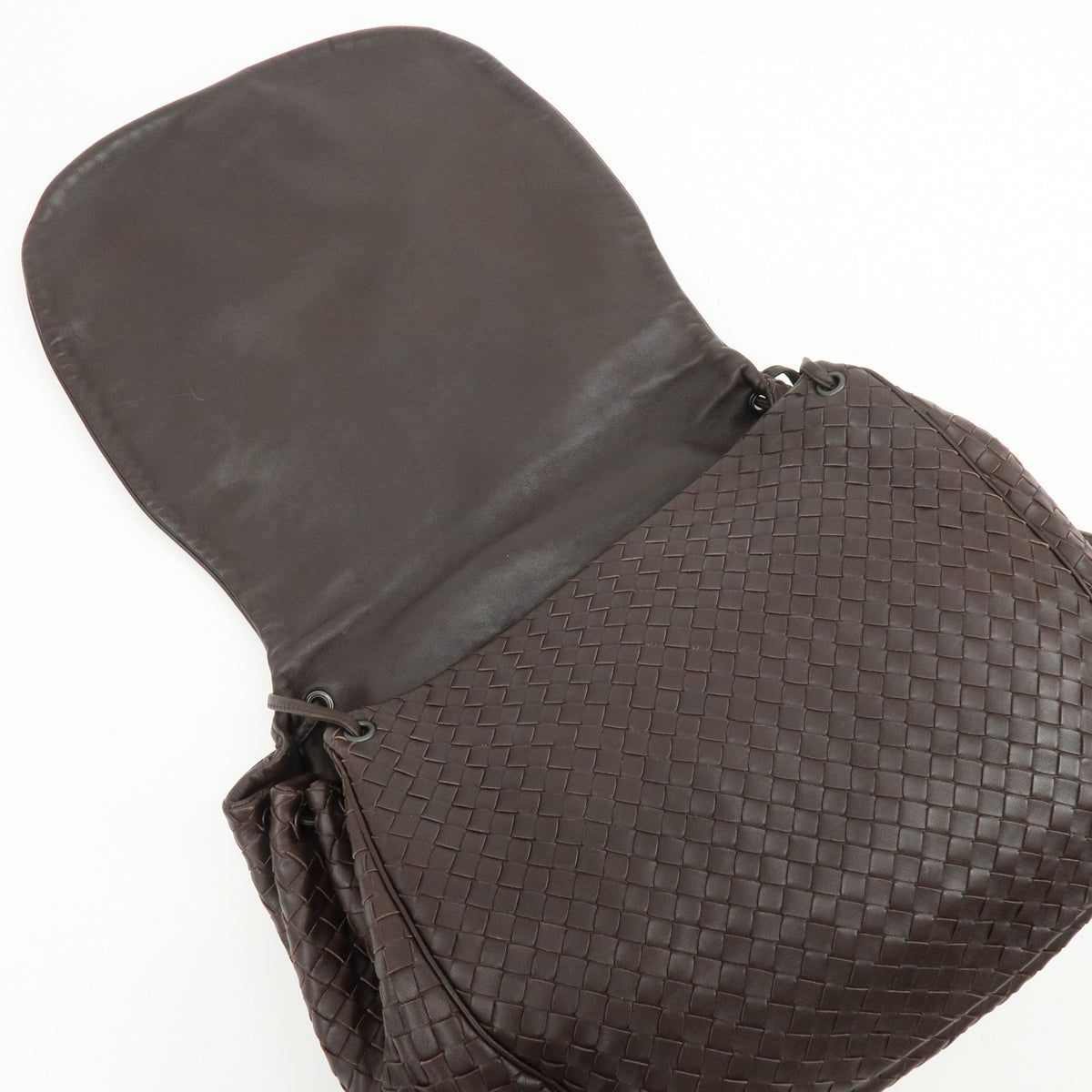 BOTTEGA VENETA Intrecciato Leather Shoulder Crossbody Bag Brown 245343