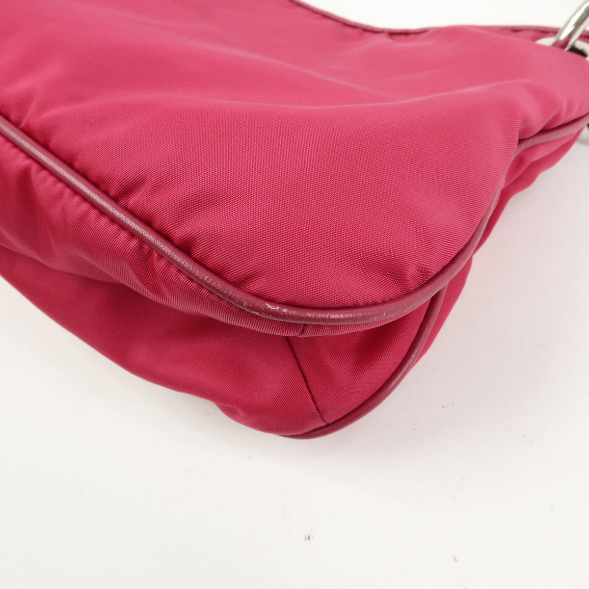 PRADA Logo Nylon Leather Shoulder Bag Hand Bag Pink