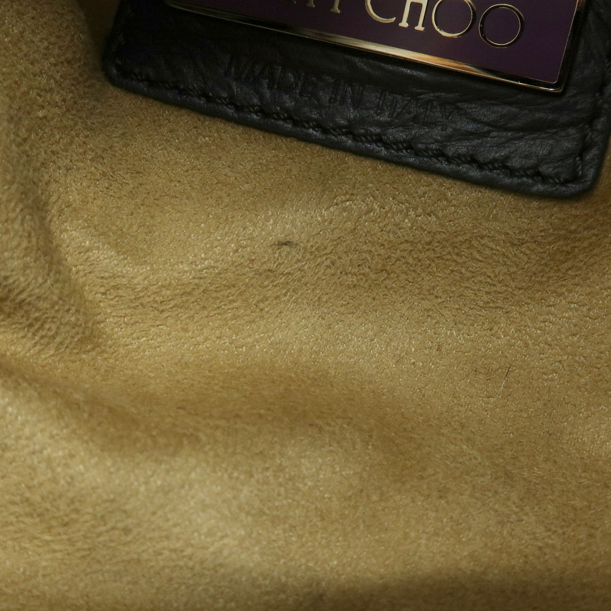 JIMMY CHOO Lapin Rabbit Fur Leather Hand Bag Tote Bag Brown Gray