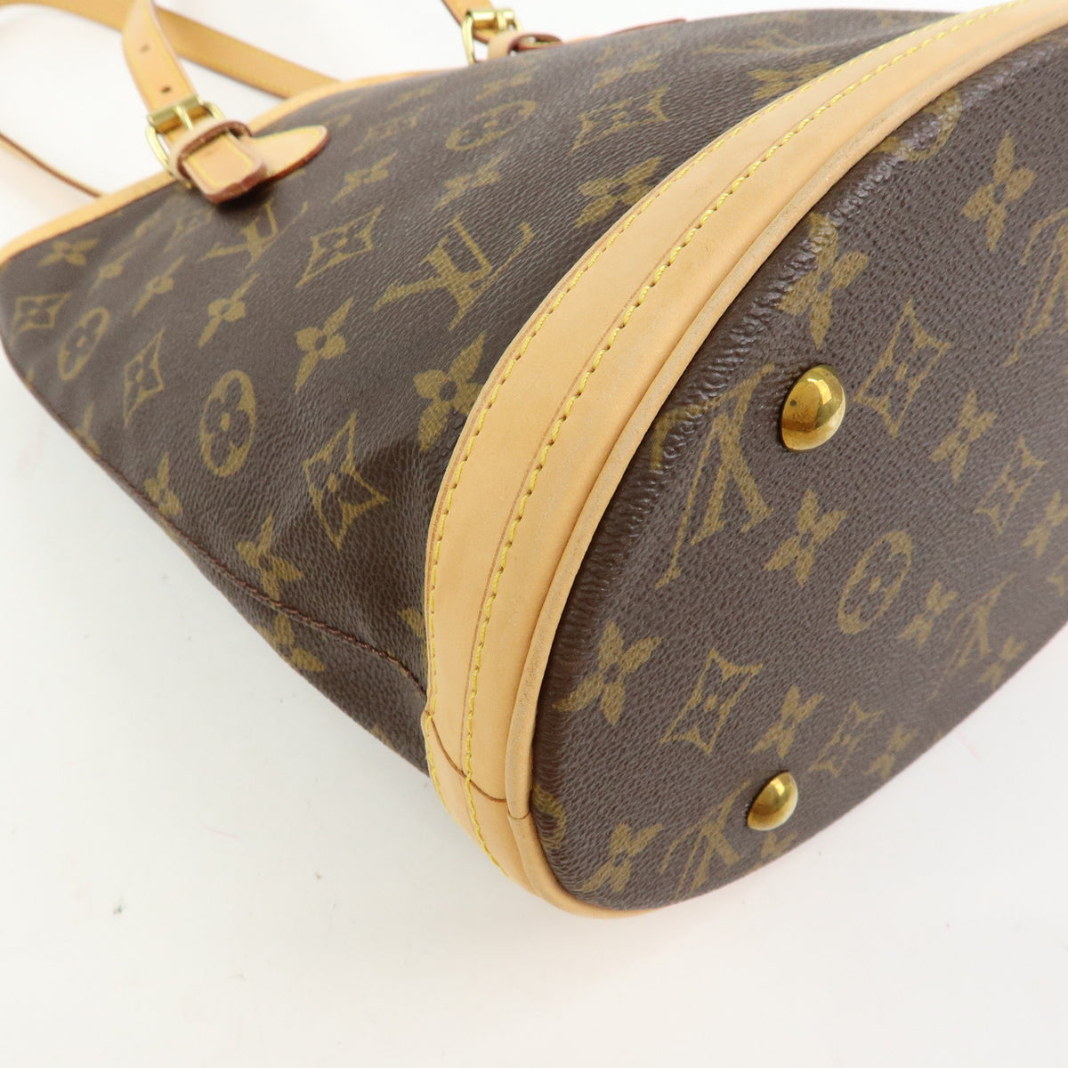 Louis Vuitton Monogram Bucket PM Canvas Hand Bag Brown M42238
