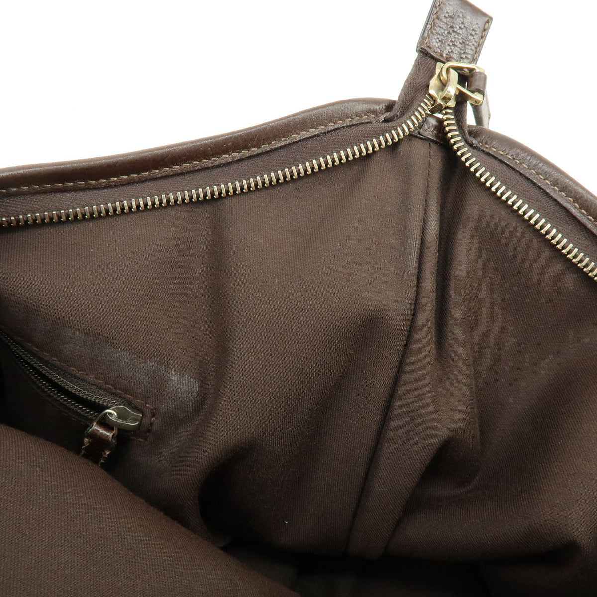 GUCCI Abbey GG Canvas Leather Shoulder Bag Hand Bag Beige Brown 130737