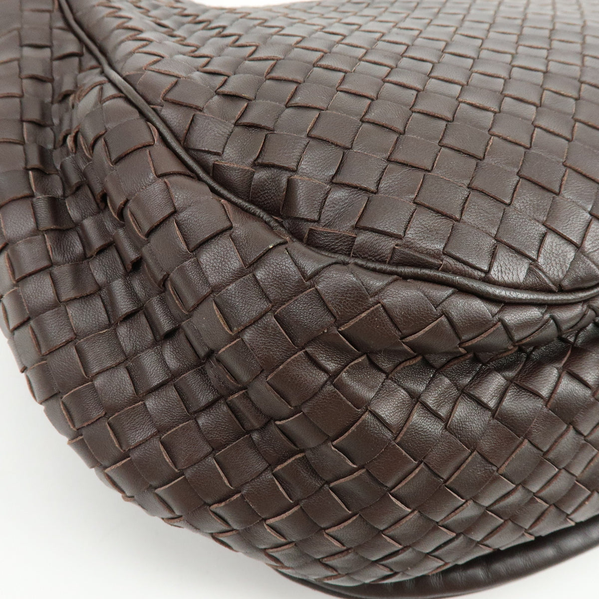 BOTTEGA VENETA Intrecciato Leather Shoulder Crossbody Bag Brown 245343