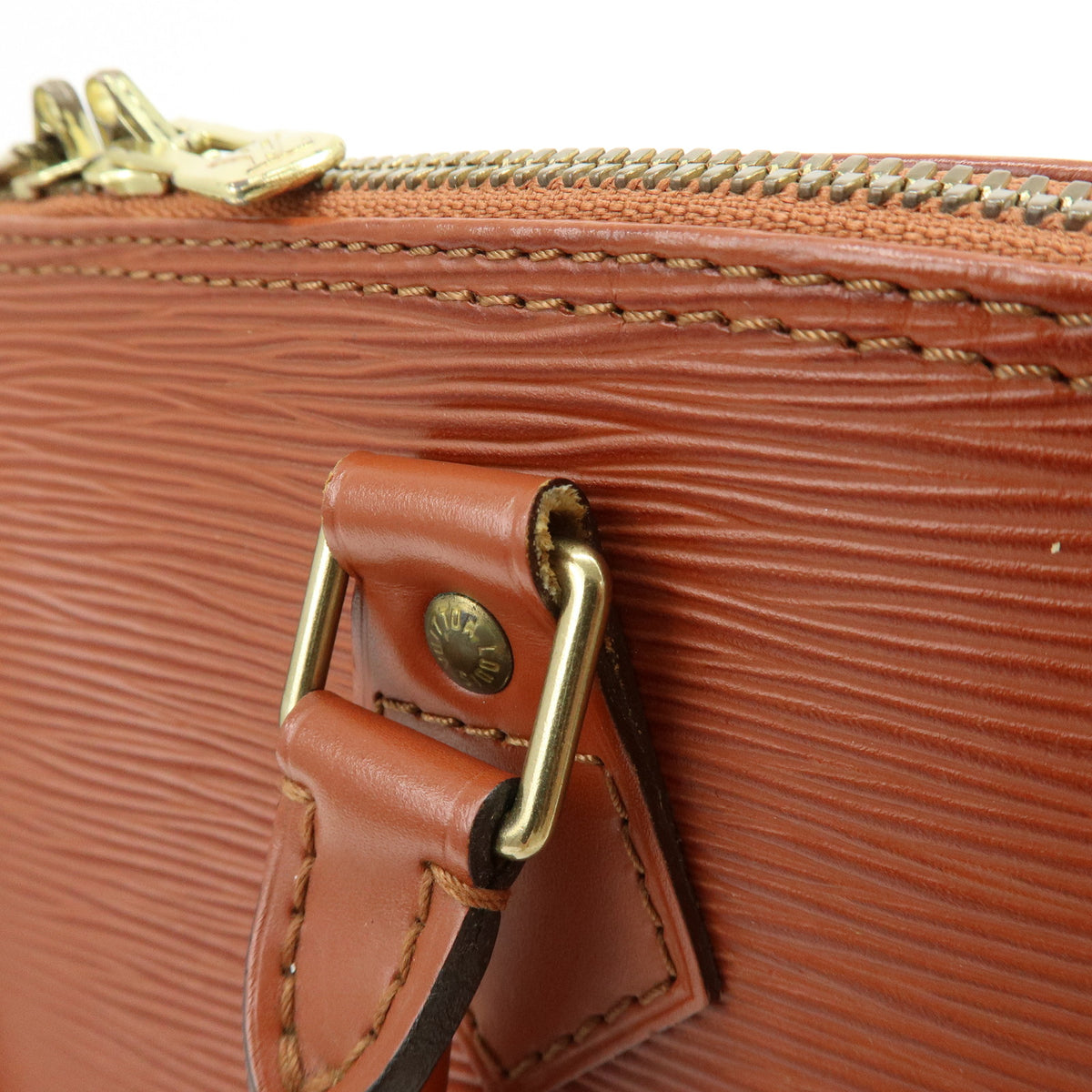 Louis Vuitton Epi Alma PM Leather Hand Bag Kenya Brown M52143