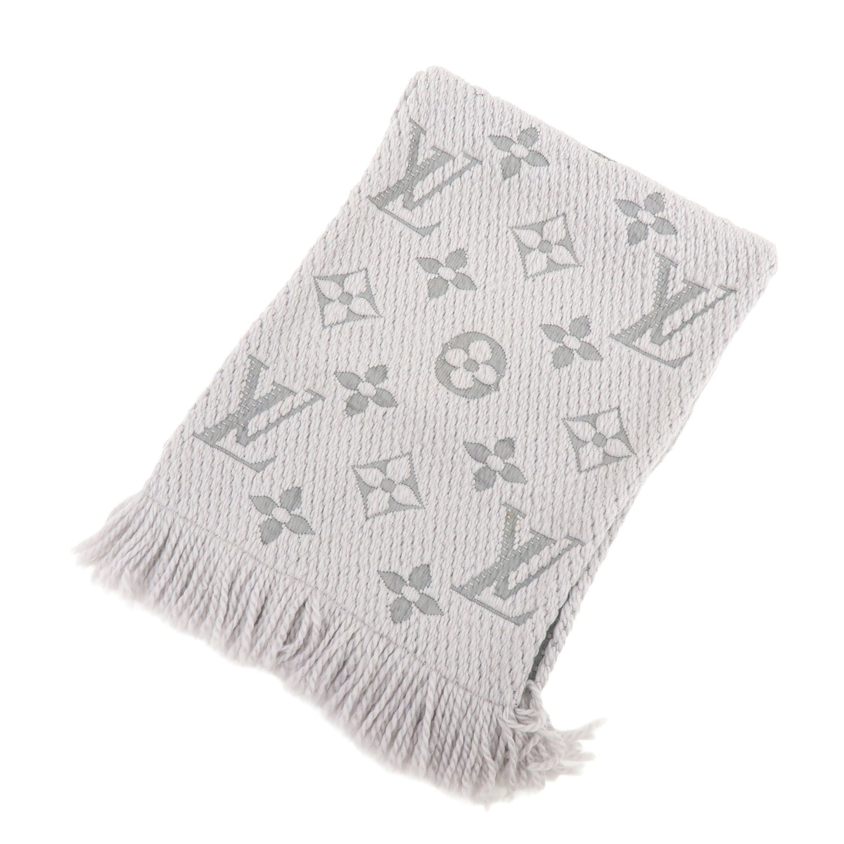 Louis Vuitton Monogram Escharp Logomania Scarf Gris Perle M74742