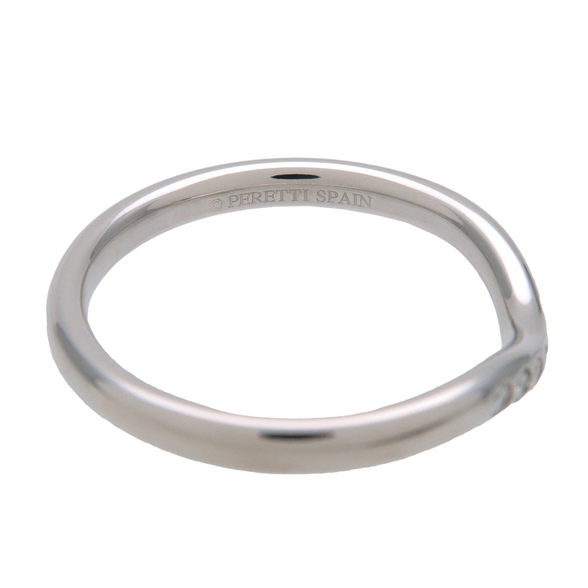 Tiffany & Co Curved Band 9P Diamond Ring PT950 Platinum US 5.25