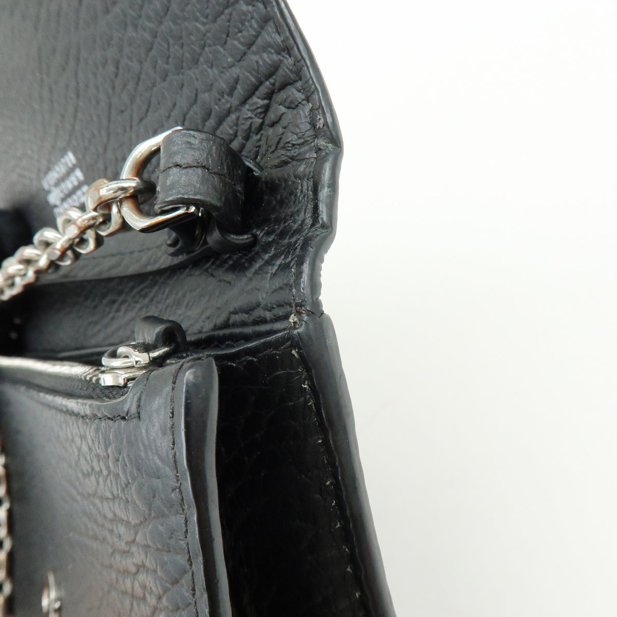 Maison Margiela Four-Stitch Leather Chain Wallet Shoulder Bag Black