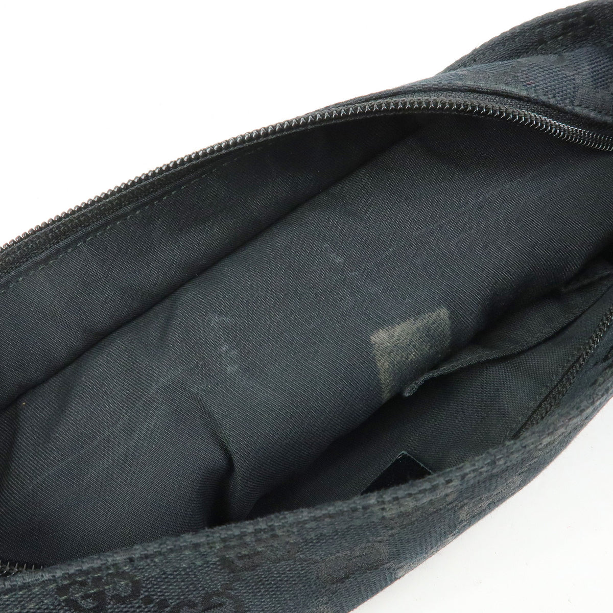 GUCCI Sherry GG Canvas Leather Shoulder Bag Crossbody Bag Black 189749
