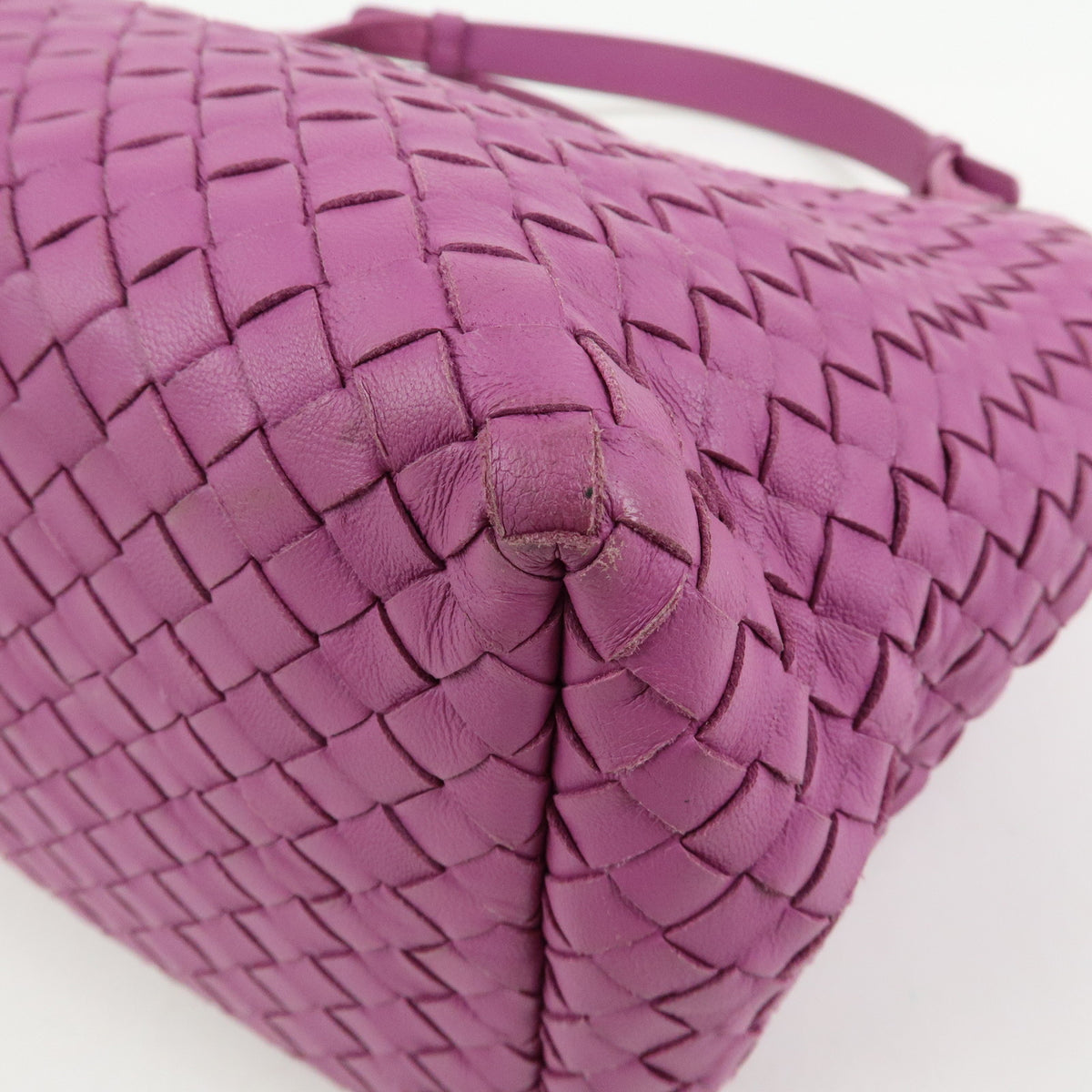 BOTTEGA VENETA Garda Intrecciato Leather Tote Bag Shoulder Bag Purple