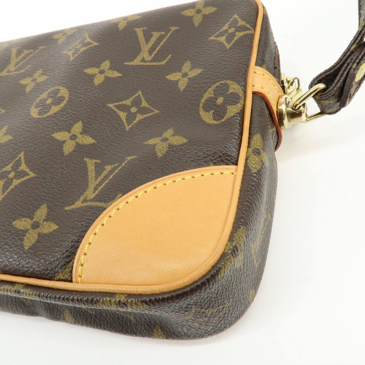 Louis Vuitton Monogram Marly Dragonne GM Clutch Bag Brown M51825