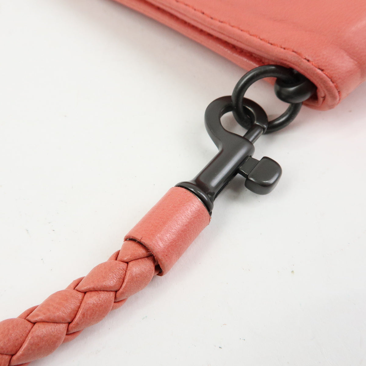 BOTTEGA VENETA Intrecciato Leather Hand Bag Shoulder Bag Pink 120773