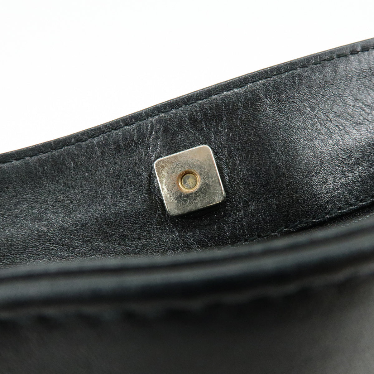 GUCCI GG Canvas Leather Shoulder Bag Hand Bag Black 33900