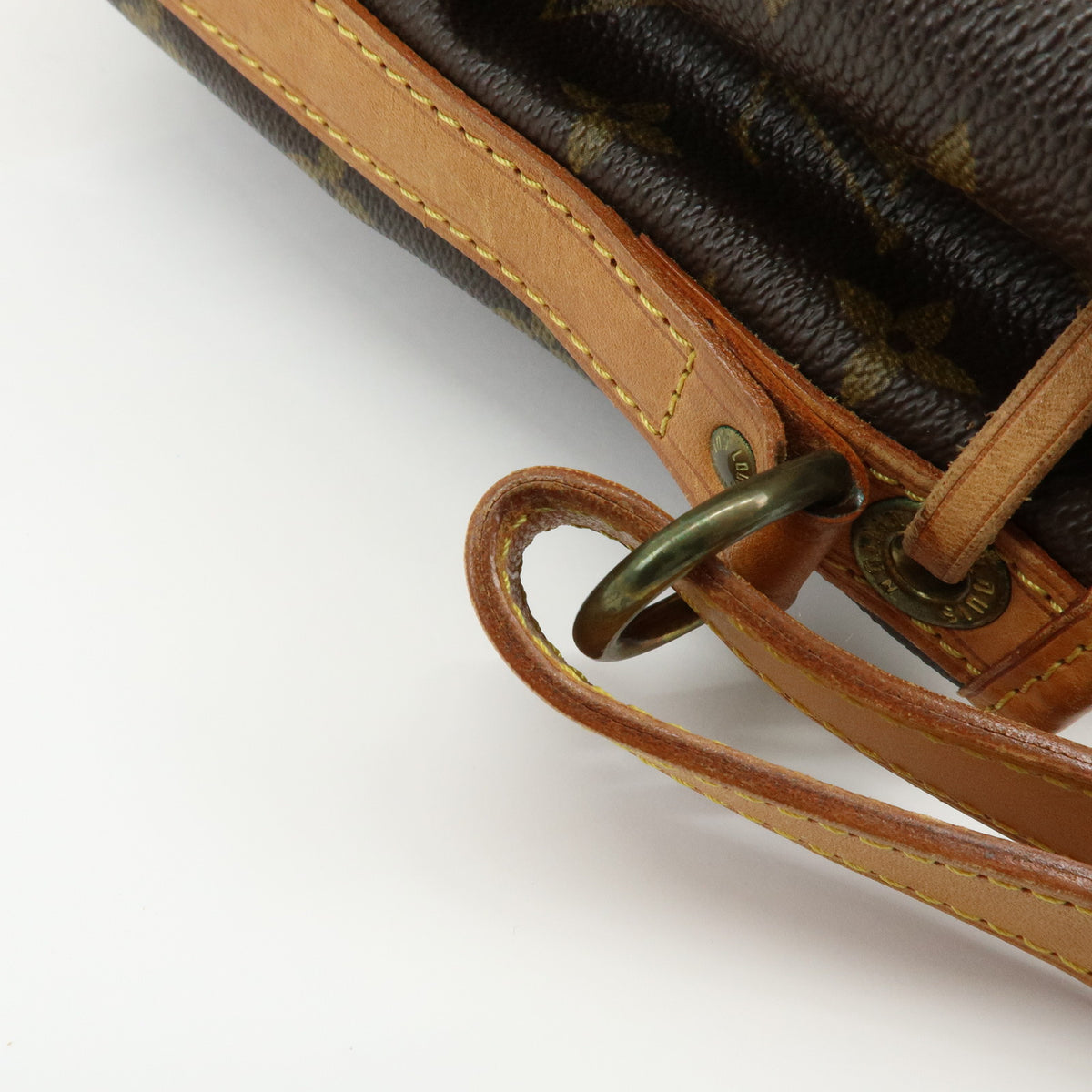 Louis Vuitton Monogram Noe Canvas Leather Shoulder Bag Brown M42224
